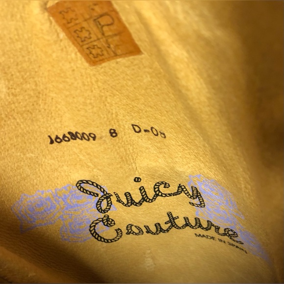 JUICY COUTURE RARE Y2K vintage tall riding boots w/dust bag embroidered JC monog - Picture 13 of 15